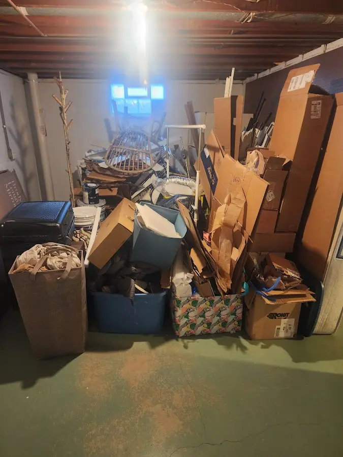 Roll-off dumpster container at job site for Roll Off Dumpster Rental in Lafayette